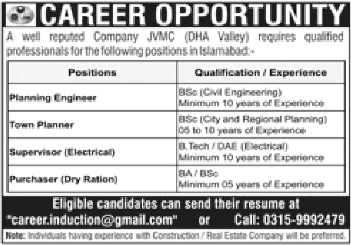 Jobs in DHA Valley