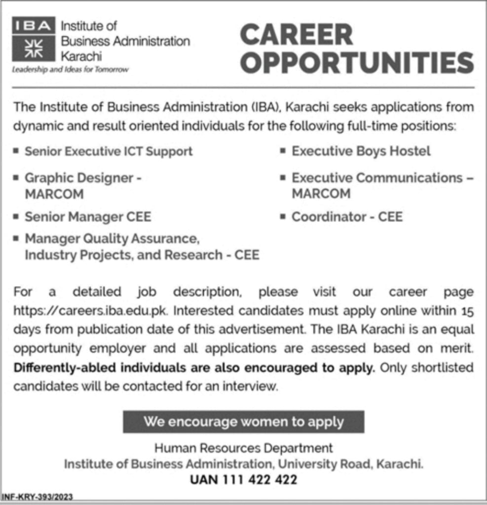 Jobs in Institute of Business Administration